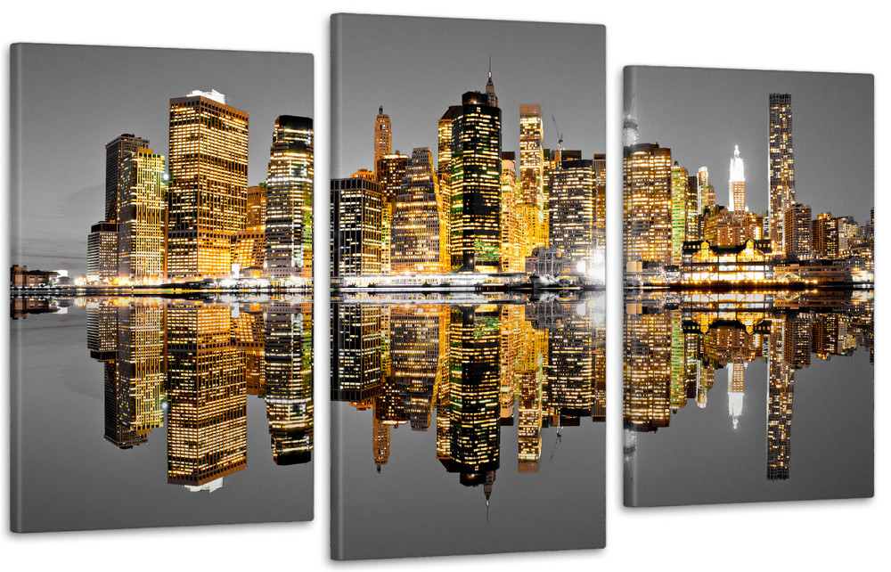 Модульна картина у вітальню/ спальню Місто в ночі Art-735_3 Київ - фото 1