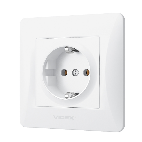 BINERA білий Розетка внутрішня 1-а із заземленням Videx Житомир - изображение 4