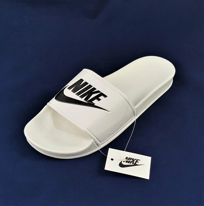 Мужские Белые Шлёпанцы Nike Сланцы Тапочки Найк (размеры: 45) Днепр - изображение 4