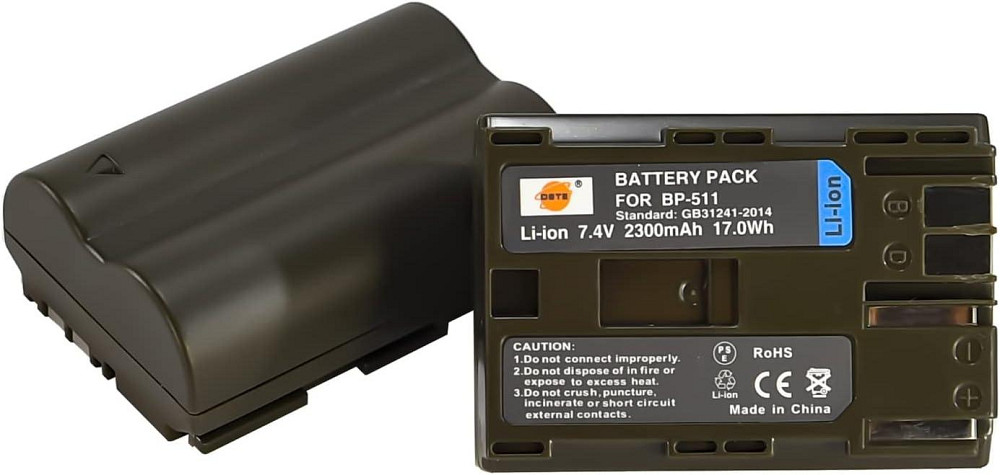 Акумулятор для фотокамер Canon DSTE BP511 2шт Луцьк - фото 1