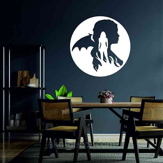 Декоративное настенное Панно «Ангел и Демон», Декор на стену 50*50 см, Белый Киев