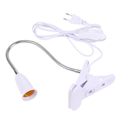 Патрон Е27 с вилкой и выключателем, гибкий удлинитель 20см с прищепкой Вінниця - фото 4