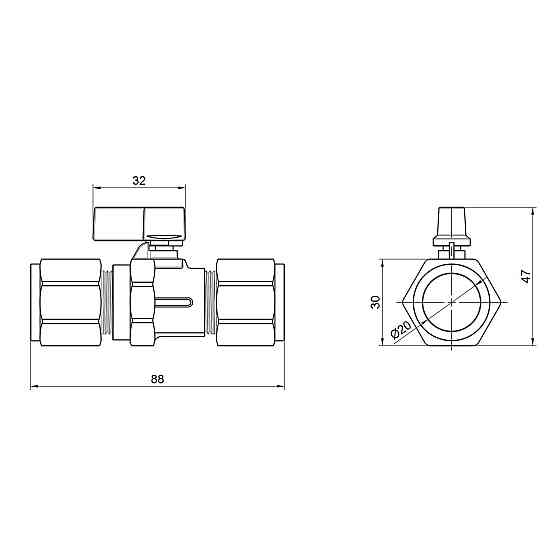 Кран кульовий обтискний Thermo Alliance Forte 20 SF263W20 Київ