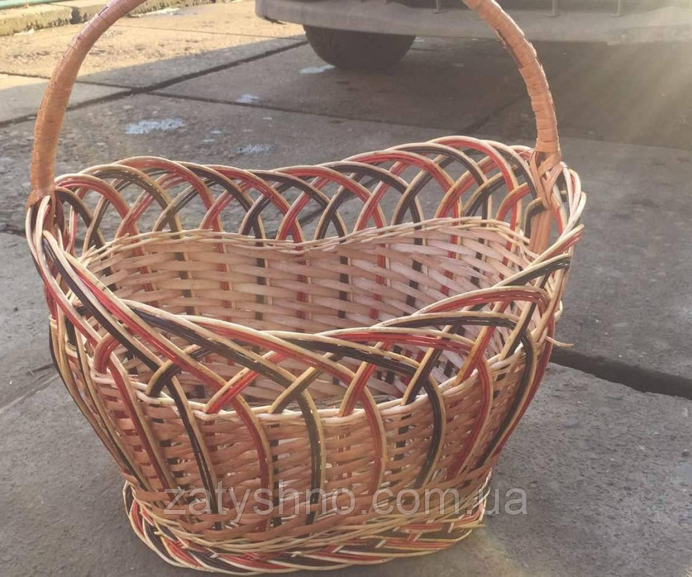 Корзина плетеная большая | корзина пасхальная высокая  | корзина из лозы пасхальная большая Киев - изображение 1