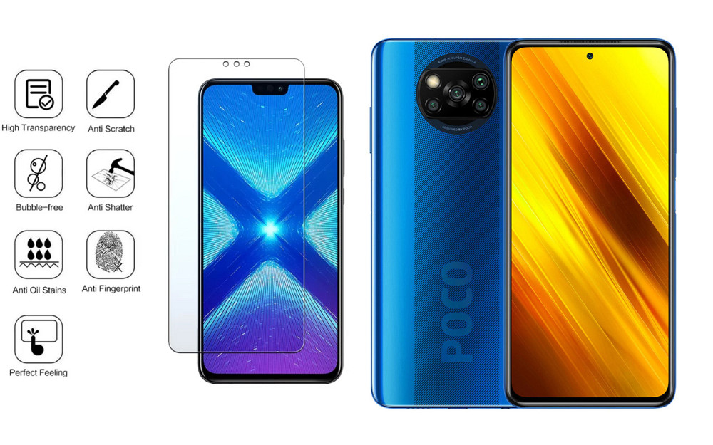 Защитное стекло NeoGlass для POCO X3 NFC – ультрапрозрачное и устойчивое Киев - изображение 4
