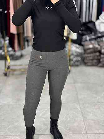 Жіночі теплі повсякденні лосини з накатом трикотаж на хутрі Графіт, 46/48 Одеса