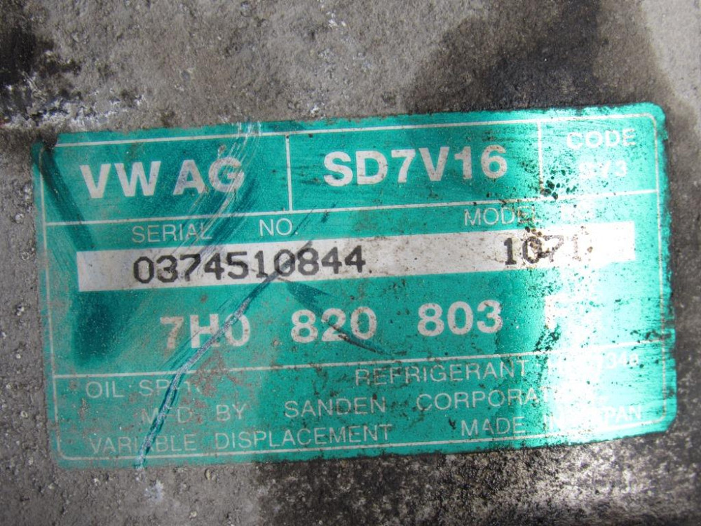 Компресор кондиціонера VW T5 1.9 tdi 2003-2009 (7H0820803F) Ковель - фото 2