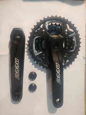 Звезды велосипедные (передние) 24/34/42T (+2 шатуны L-17 см, квадрат, черные) (PHCW-A420) KL Мукачево