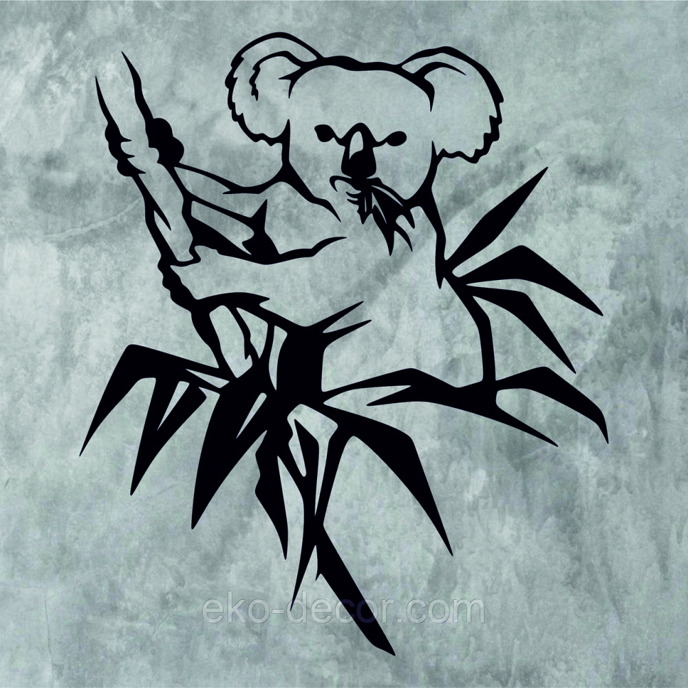 Декоративное настенное Панно «Коала»  Декор на стену 110*94 см, Черный Киев - изображение 6