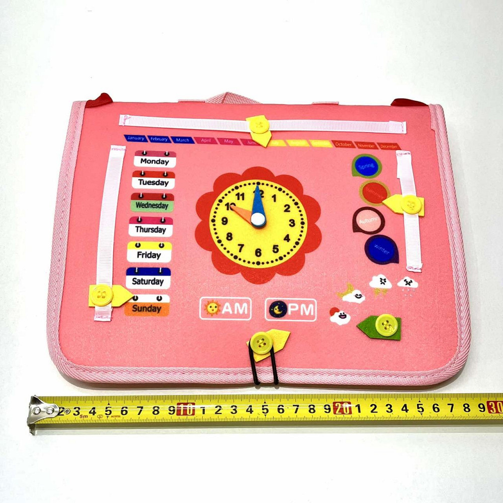 Сумочка розвиваюча тканинна з навчальними елементами Рожева (C60521) Чернігів - фото 3