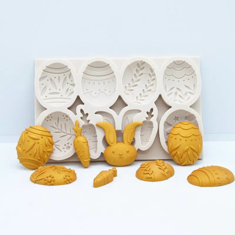 Силиконовый молд пасхальный яйца кролик универсальная форма для декора и изделий Киев - изображение 5