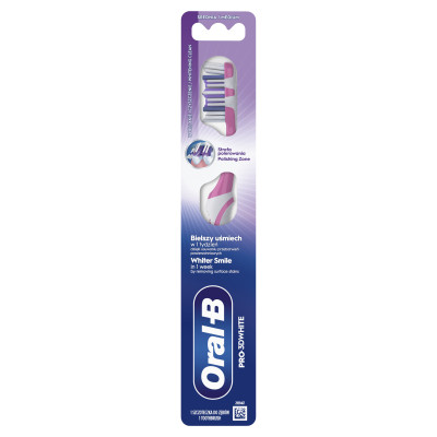 Зубная щетка Oral-B Pro 3D White Отбеливание Средней жесткости 1 шт. (8700216459518) Винница - изображение 2