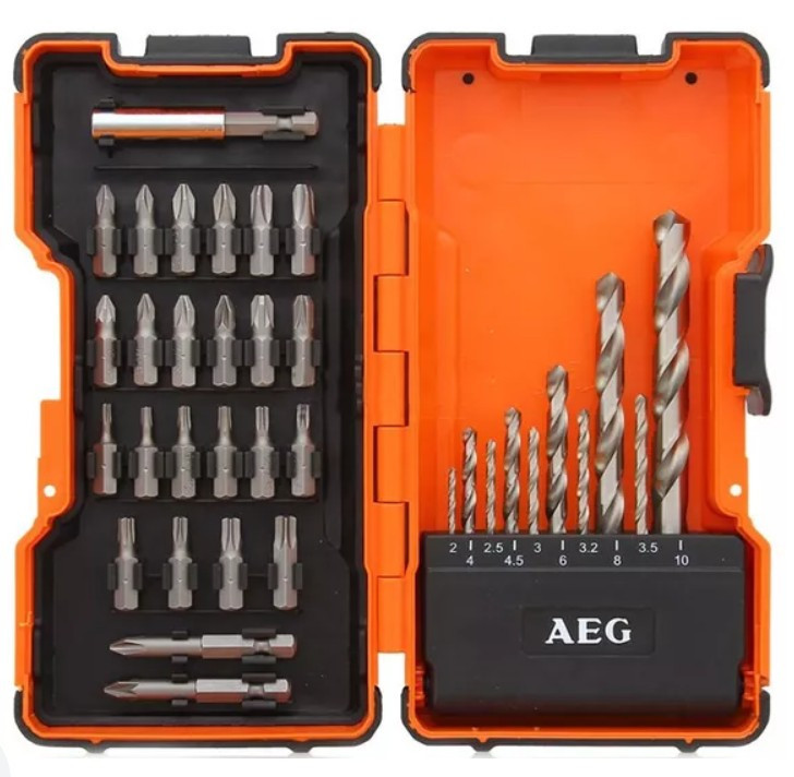 Набір біт та свердл по металу AEG (35шт), пластиковий кейс Одесса - изображение 1