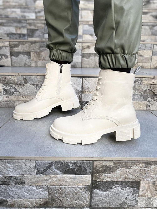 Черевики жіночі GREMMY бежеві натуральна шкіра зима 37р.38р.40р. (4206) Коломия - фото 1