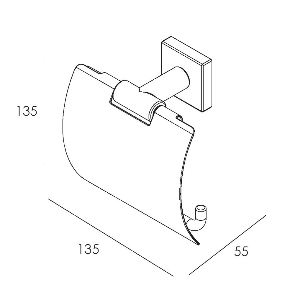 Тримач для туалетного паперу IMPRESE BILOVEC de la noche чорний Київ - фото 2