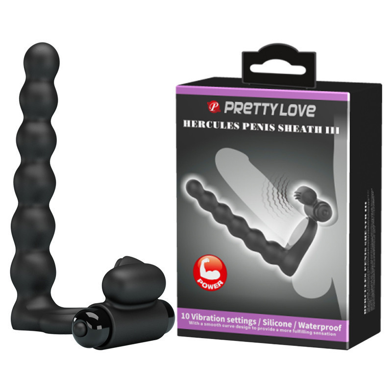 Насадка на член - Pretty Love Hercules Penis Sheath III Black Sex Aura Київ - фото 1