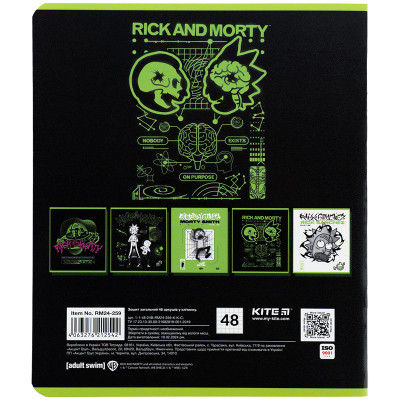 Зошит Kite Rick and Morty 48 аркушів, клітинка (RM24-259) Вінниця - фото 5