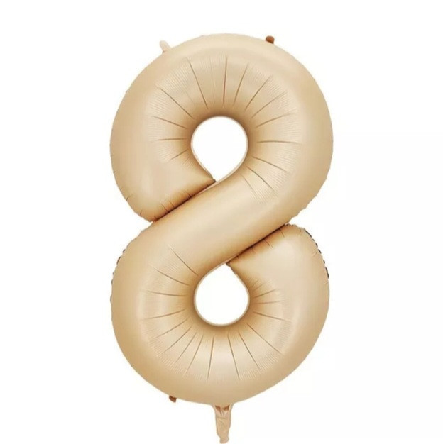 Шарик цифра 8 фольгированная 32 дюйма карамельный Киев - изображение 1