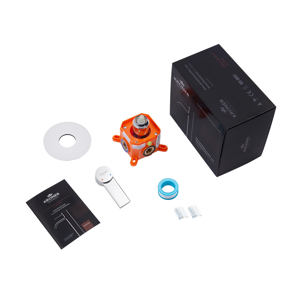 Змішувач прихованого монтажу для душу Kroner KRP Basis - C080 Київ - фото 7