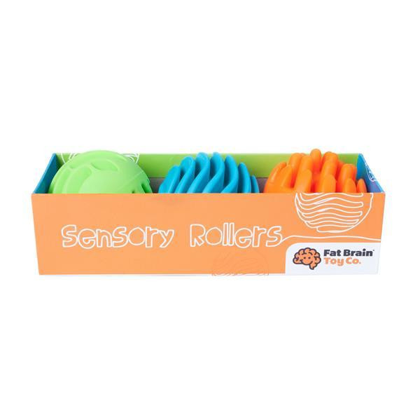 Прорезыватель-погремушка Fat Brain Toys Sensory Rollers Сенсорные пули 3 шт (F161ML) Харьков - изображение 2