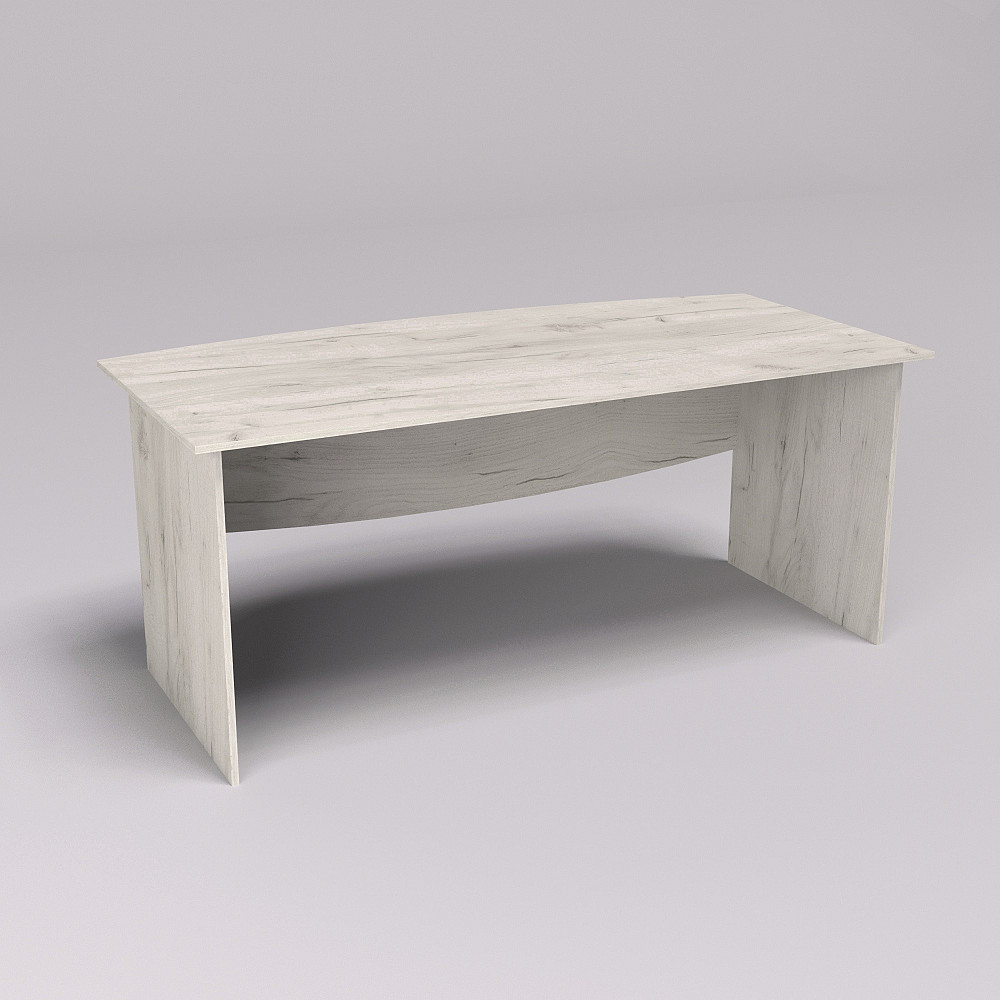 Стіл офісний Лідер, Дуб Крафт Білий, 1800/900/760 Львів - фото 2