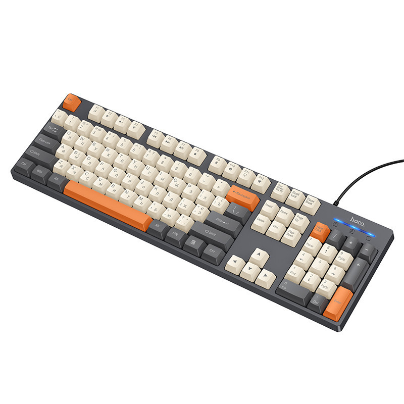 Клавиатура HOCO GM61 Murphy 3-color wired keyboard(Ukrainian version) star gray Одесса - изображение 3