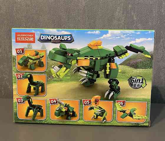 Конструктор LeleBrother динозавр 6 в 1, колір зелений, 160 деталь Киев
