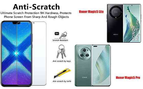 Захисне скло NeoGlass для Honor Magic5 Lite, Magic5 Pro – надпрозоре та стійке Київ