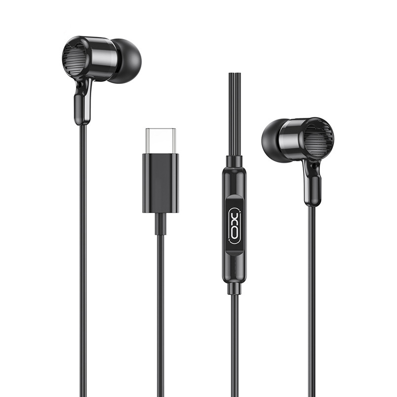 Навушники дротові XO EP81 Sunflower In-Ear Type-C чорні Львів - фото 1