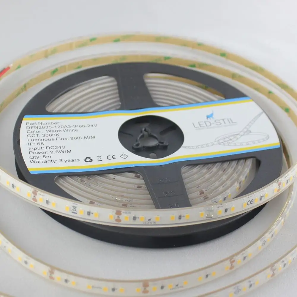 LED-STIL LED стрічка LED-STIL 3000K, 9,6 W, 2835, 120 шт, IP68, 24V, 900LM Коломия - фото 3