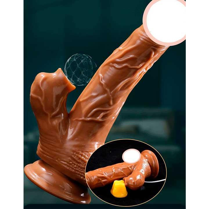 Реалістичний вібратор з вакуумом і підігрівом (працює від USB кабелю) Вінниця - фото 3