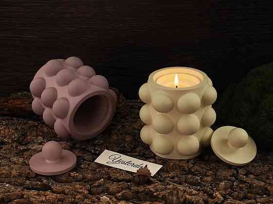 Силиконовая форма для подсвечника из смолы,глины,воска 92 х 95 мм 