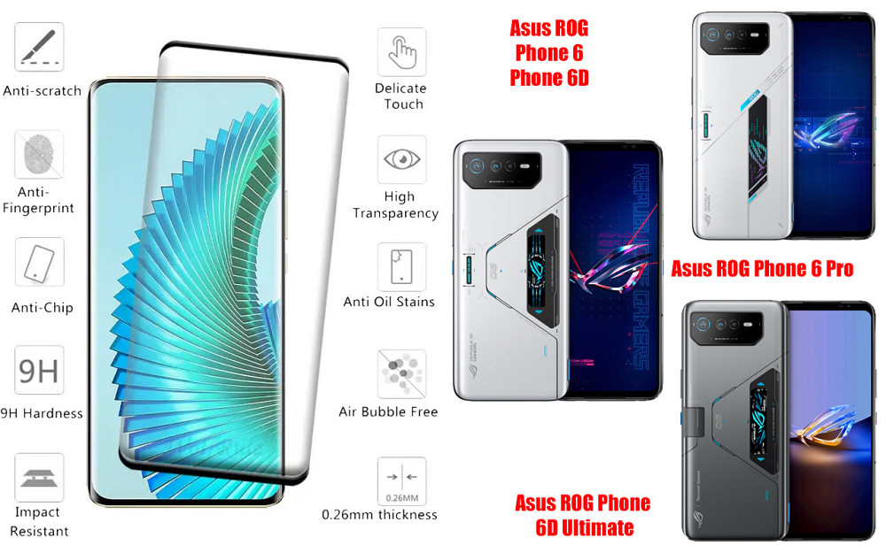 Захисне скло HyperGlass Pro для Asus ROG Phone 6, 6D, 6 Pro, 6D Ultimate – максимальна чутливість та захист Київ - фото 2