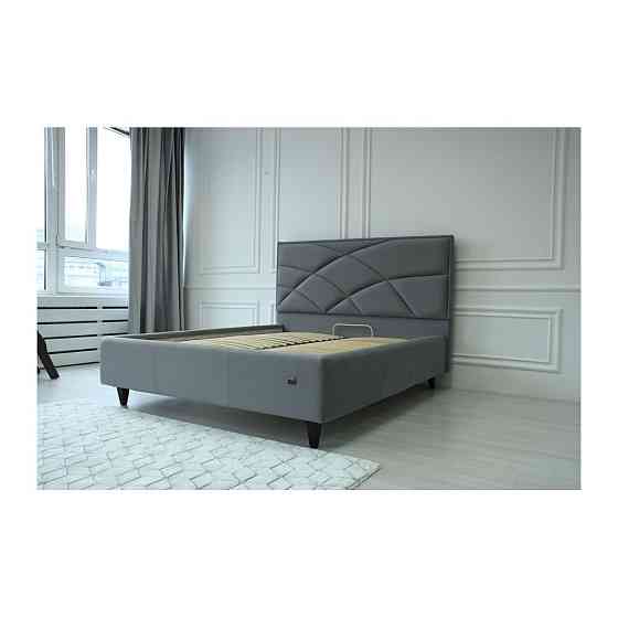 Ліжко NettaDesign Comfort з нішею для білизни на ніжках 180x190 сірий Київ