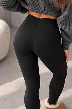 Лосини жіночі Ластівка A-755 утеплені на хутрі корегуючі з тейпами дайвінг чорні, чорний, XL Київ