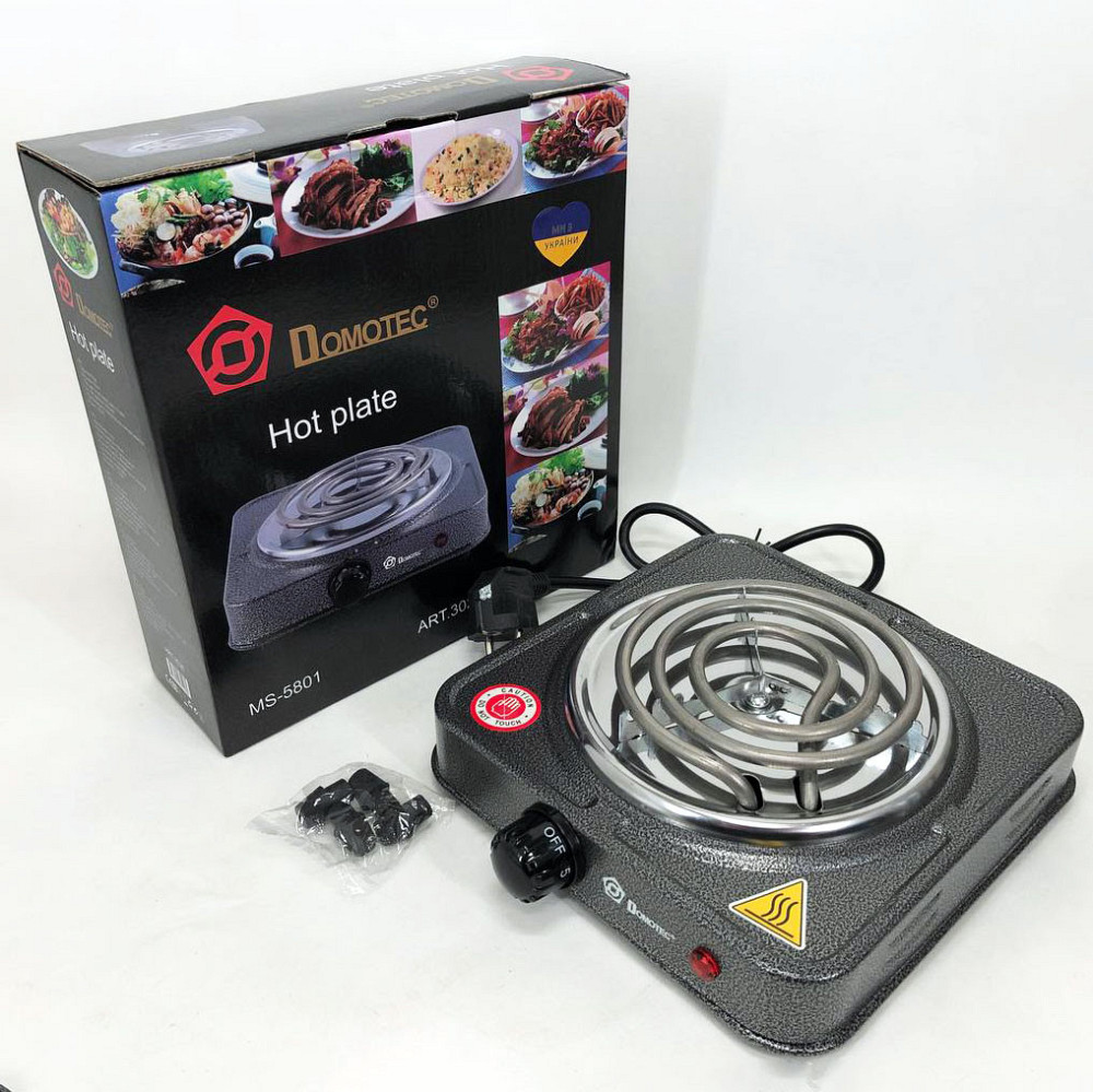 Настольная электроплита Domotec MS-5801 1000 Вт, Электроплита настольная бытовая, TQ-789 Электрические плиты Киев - изображение 5