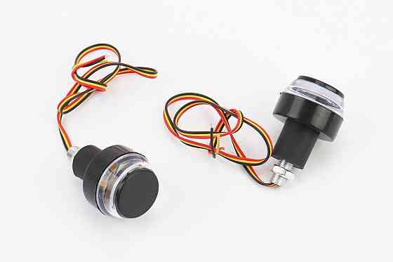 Заглушка - відбійник керма з LED підсвічуванням габарит + поворот, к-кт 2шт, ЧОРНИЙ Киев