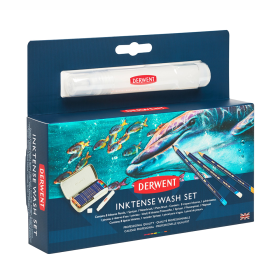 Набор чернильных карандашей Inktense Wash Set в металлическом пенале Derwent Киев