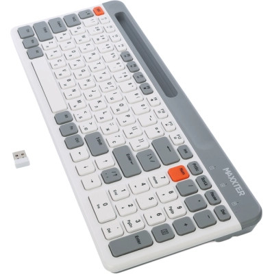 Клавиатура Maxxter KBW-02G-UA Wireless Grey (KBW-02G-UA) Винница - изображение 4