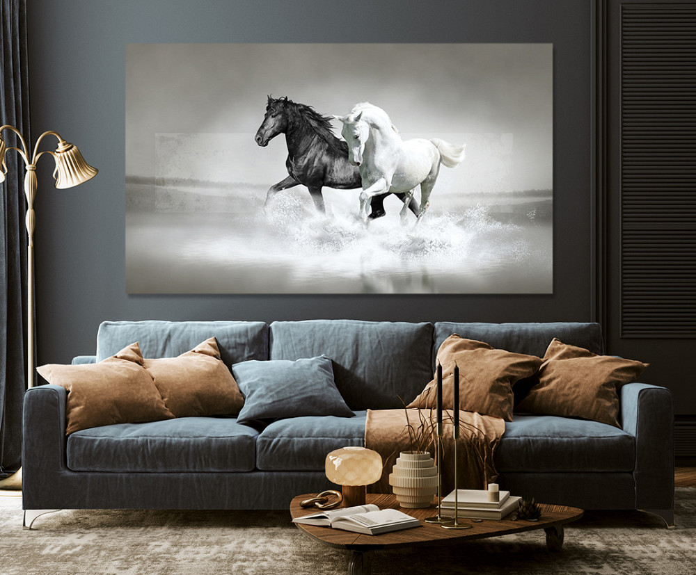 Картина холст у вітальню / спальню Коні     MLP_95  ( 60х30см ) 40x80 см Київ - фото 3