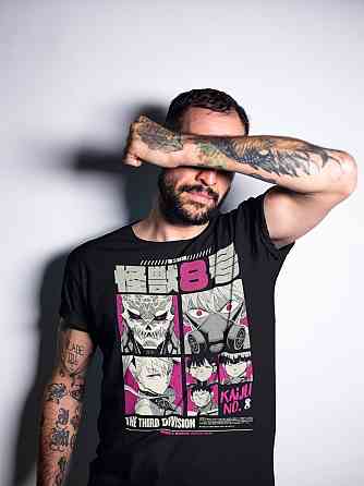 Футболка з аніме принтом Каіджу Но Міна Схіро оверсайз (S/M/L) Чорний AnimeJ0437 Дніпро