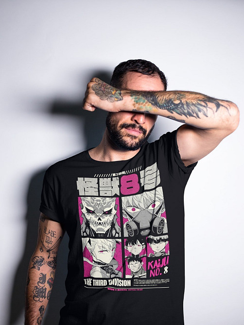 Футболка з аніме принтом Каіджу Но Міна Схіро оверсайз (S/M/L) Чорний AnimeJ0437 Дніпро - фото 1