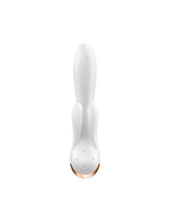 Смарт вібратор-кролик із подвійним відростком Satisfyer Double Flex White Sex Aura Київ