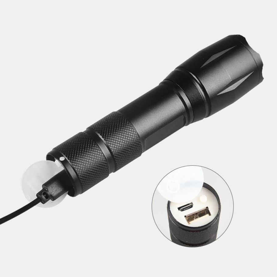 Аккумуляторный светодиодный фонарик Watton WT-039 1000 Лм ударопрочный алюминиевый ручной фонарь Каменец-Подольский - изображение 6