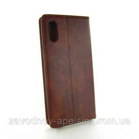 Чохол книжка Підставка Xiaomi Redmi 9A (коричневий) Одеса