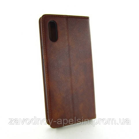 Чохол книжка Підставка Xiaomi Redmi 9A (коричневий) Одеса - фото 2