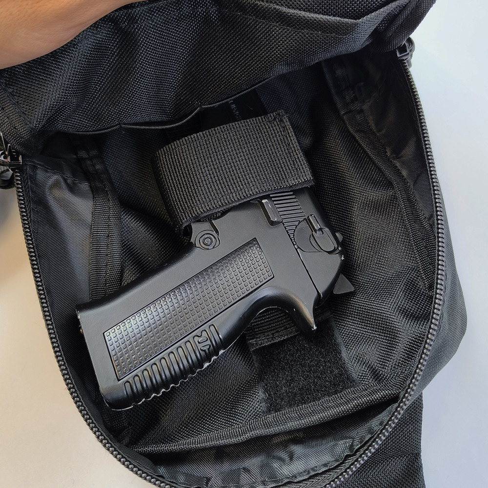 Сумка через плече військова маскування, Сумка через плече чоловіча плетена Тактична з шевроном GU-84 Львів - фото 3