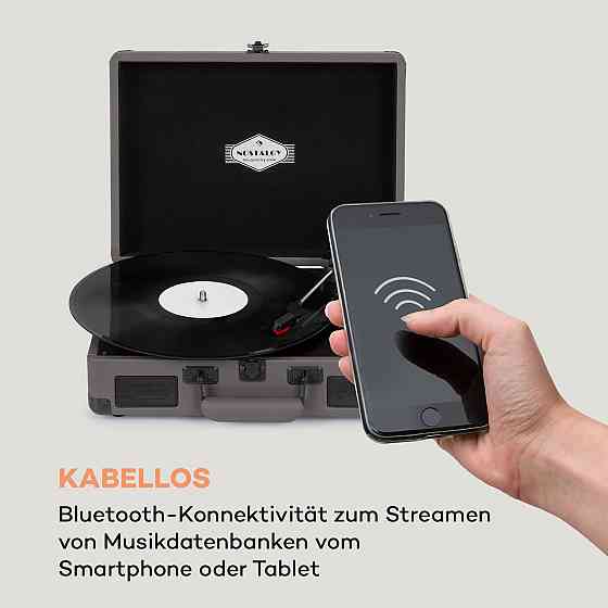 Peggy Sue BT Turntable Stereo Speakers USB BT Портативні антрацитові (Німеччина, читати опис) Рівне