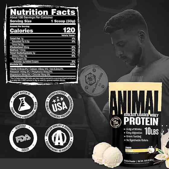 Протеїн Universal Nutrition Animal Whey 4500 г, Vanilla Луцьк