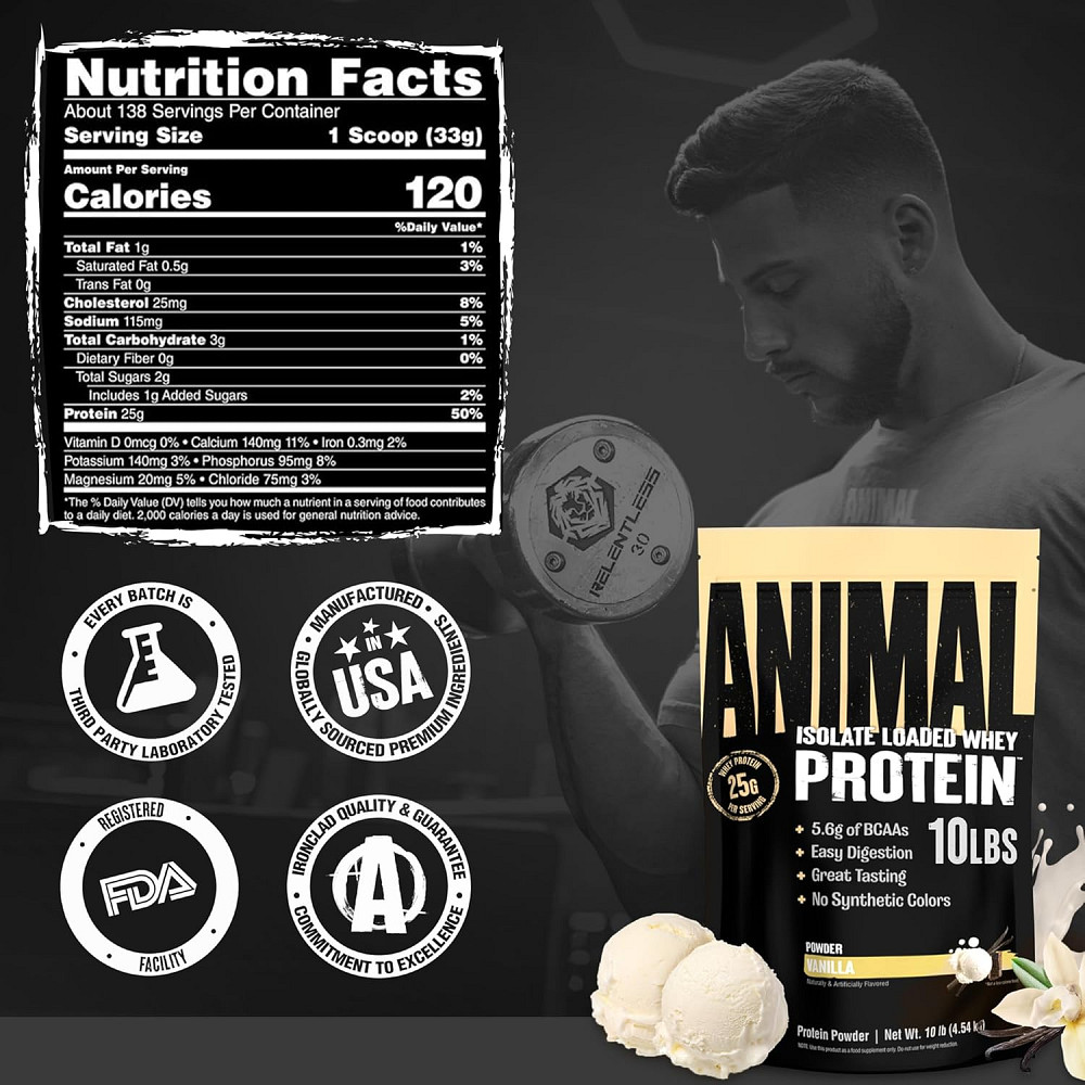 Протеїн Universal Nutrition Animal Whey 4500 г, Vanilla Луцьк - фото 2
